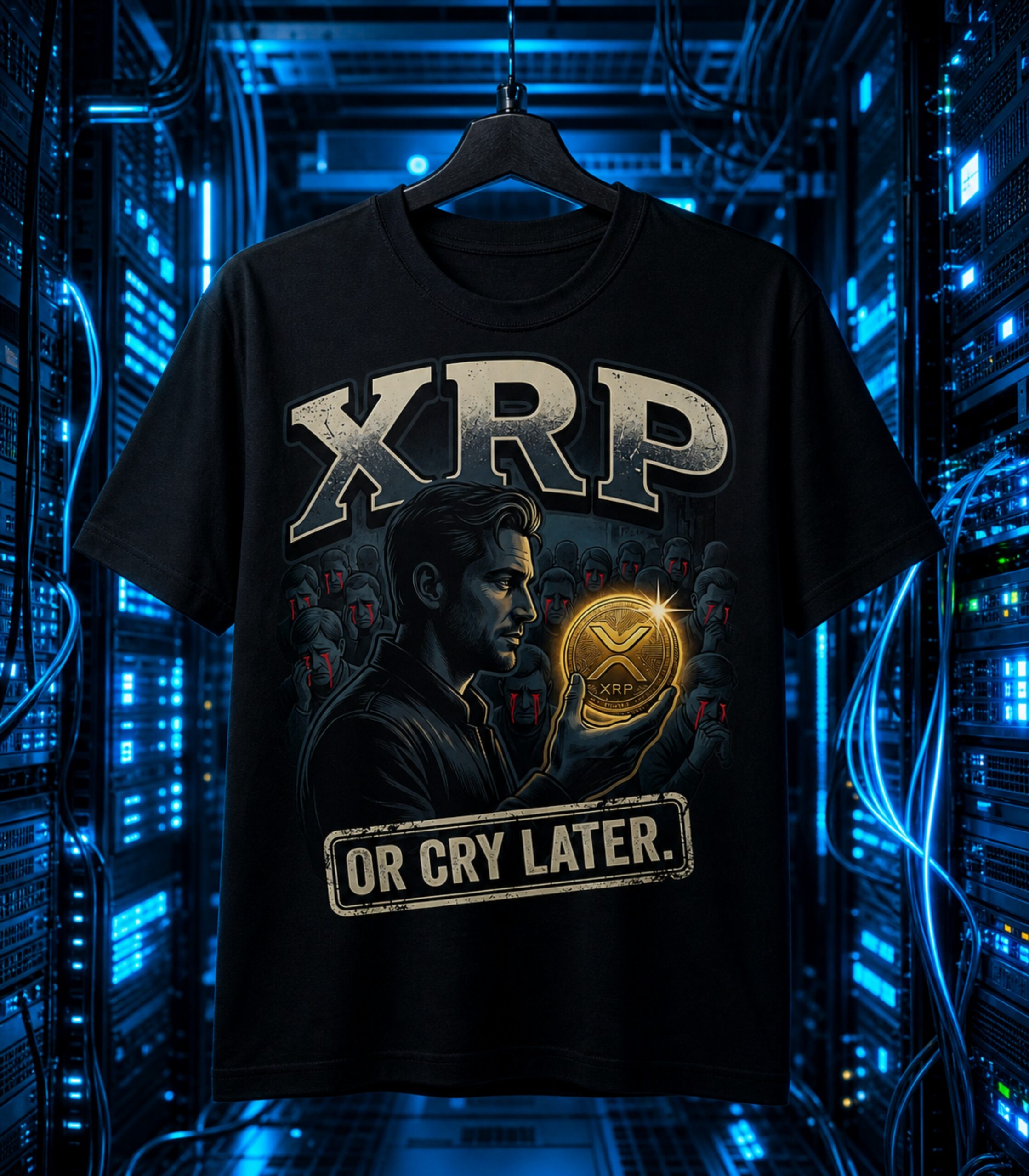 XRP or Cry Later — Unisex XRP Crypto T-Shirt - Image 2