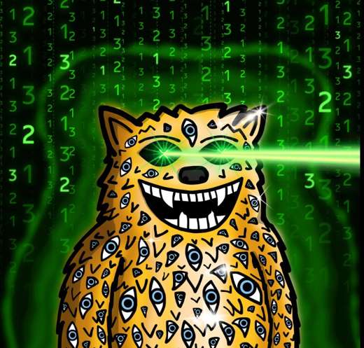 Fuzzybear #0 — the psychedelic XRPL meme bear that sold for 41,893 XRP