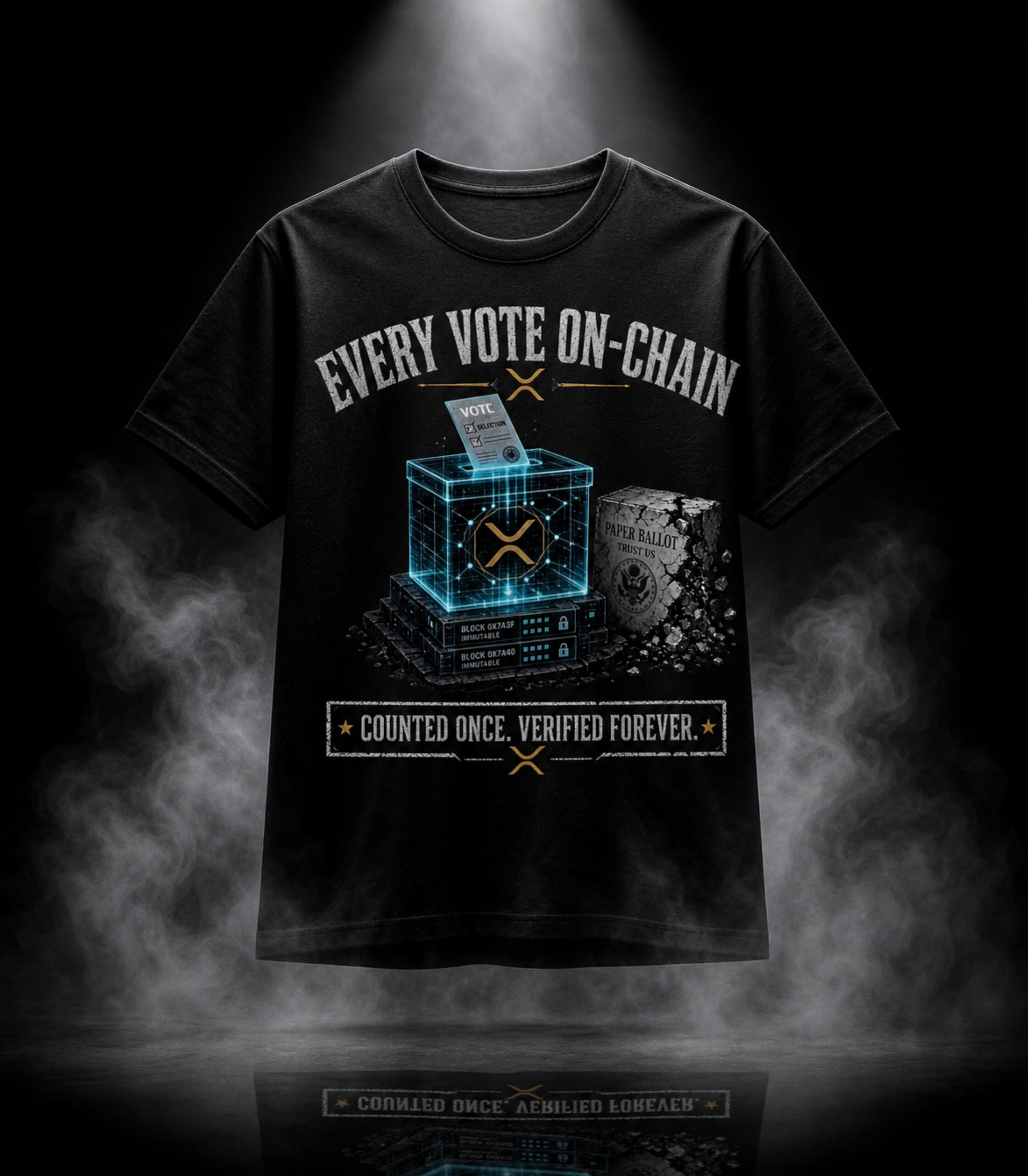 Every Vote On-Chain — XRP Ledger Voting T-Shirt - Image 2